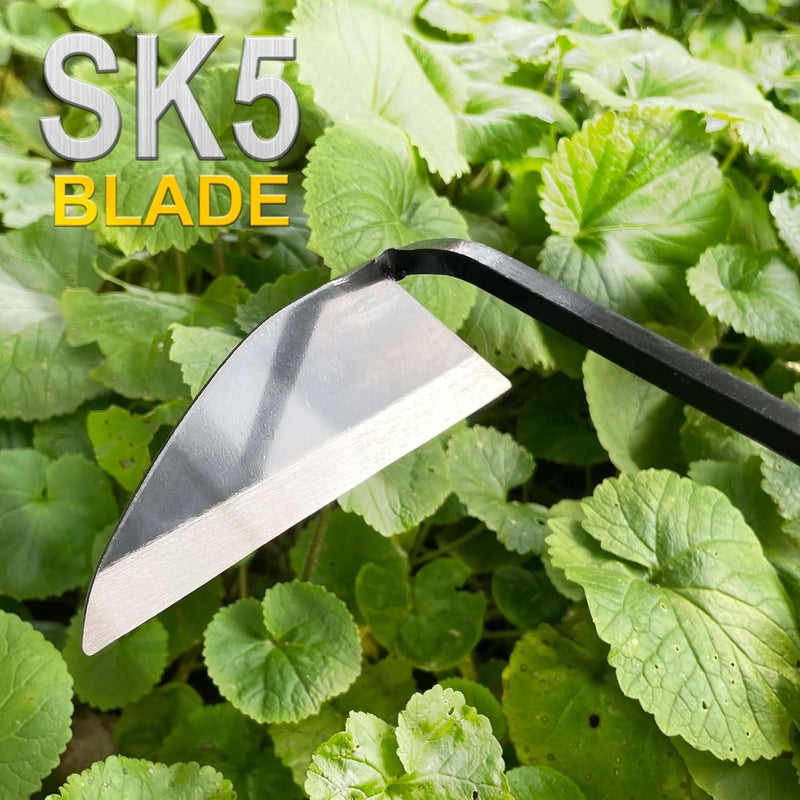 Hanpex Japanese Wide Blade Gardening Tools I Premium Quality Hand Hoes/Weeding Sickle Have Very Sharp Edge for Quick Work - Image 3